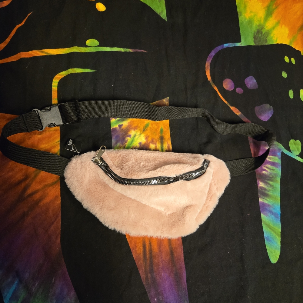 Ardene Pink Furry Fannypack